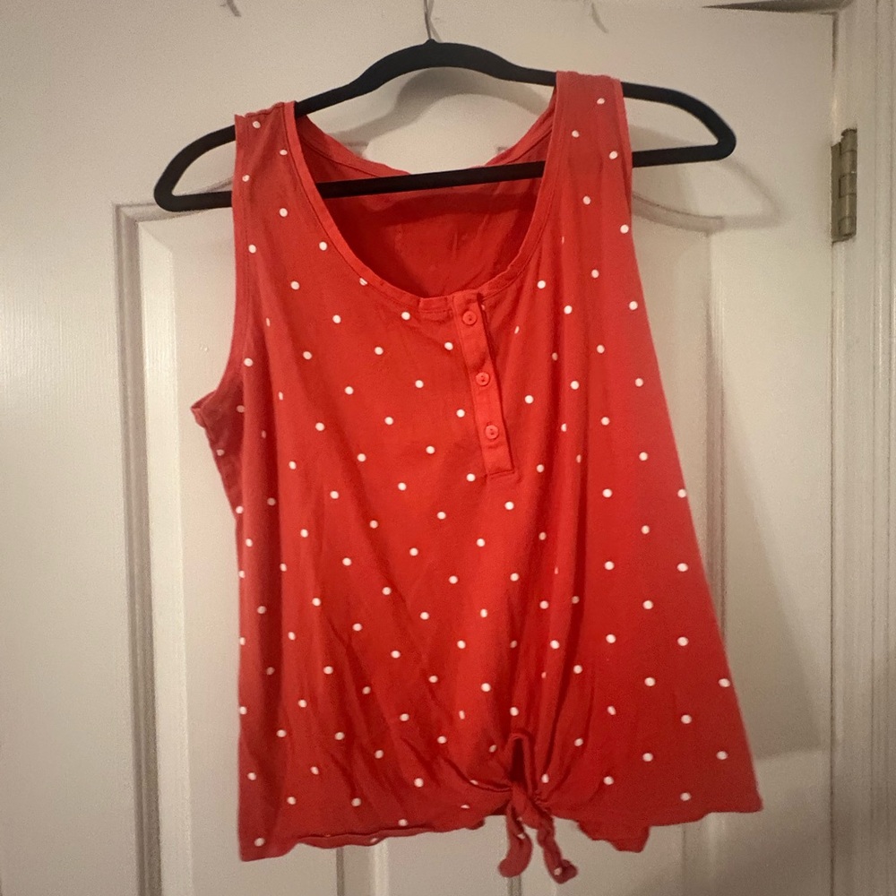 Old Navy Red Polka Dot Tank Top